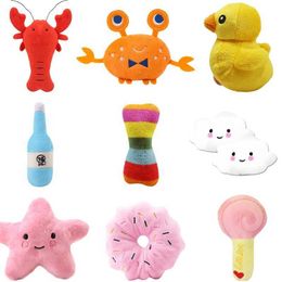 Kitchens Play Food Cute puppy cat squeeze toy bite resistant pet chew toy puppy animal shape mascot accessory Zabawki Dla Psa S24516