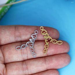 Pendant Necklaces 3pcs/lot Replicating DNA Biology Charm For Jewellery Making Fit Stainless Steel Bracelet Necklace DIY Crafts Supplier