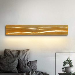 Wall Lamp Light LED Wood Indoor Night Warm White For Bedroom Hallway Stairs Interior Lighting 8W