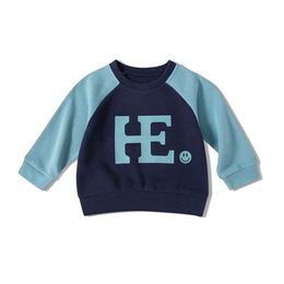 Boys Sweatshirts Spring Autumn Tops for Kids Long Sleeve Children Tees Fashion Letter Toddler T-shirts Baby Outerwear Clothing L2405