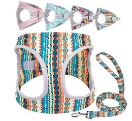 Reflective Small Dog Harness Vest and Leash Set Nylon Mesh Dogs Cat Harness Leash for Chihuahua Puppy Pet Product Adjustable1347097