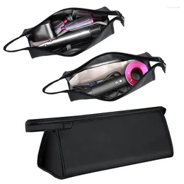 Storage Bags Hair Dryer Carrying Case Waterproof PU Leather Bag Portable Travel 1pc