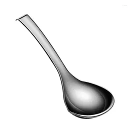 Spoons Stainless Steel Soup Spoon Deepen Large Capacity Cooking Utensils Long Handle Serving Pot Scoops For Buffet