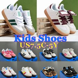 Kids designer shoes 4Y 5Y Toddler Sneakers Children Silver pink Leopard print shoes BLACK white grey color Infant Boys Girls Baby Trainers E3Jj#
