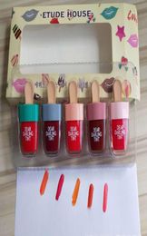 ETUDE HOUSE Dear Darling Tint Lipgloss Ice Cream Makeup Liquid Matte Lipstick Lasting Cream Moisturising Waterproof Lip Gloss Set 6710614