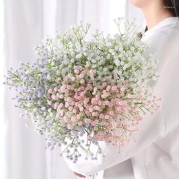 Decorative Flowers Babies Breath Artificial Plastic Gypsophila DIY Floral Bouquets Arrangement For Valentine's Day Wedding Home Decoration