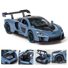 Diecast Model Cars 1/32 McLaren Sena alloy car model die cast metal toy car model simulated sound and lighting series childrens birthday gift WX