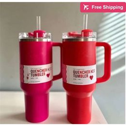 Us Stock 1 Same the Quencher H20 Cosmo Pink Parade Tumbler 40 Oz Iced Cups 304 Swig Wine Mugs Valent stanliness standliness stanleiness standleiness staneliness HFIC