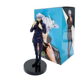 Action Toy Figures 21cm Anime Silver hair Figure Action stand Figure Figurine Satoru Collection Model Doll Toys box-packed Y240516