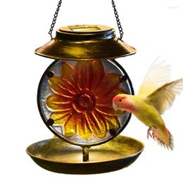 Other Bird Supplies Solar Feeder Waterproof Outdoors Hanging House Metal For Lovers Outdoor Yard Decor