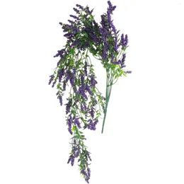 Decorative Flowers Lavender Wall Hanging Artificial Greenery Flower Pendant Wedding Ceremony Decorations Leaves Ornament Garland