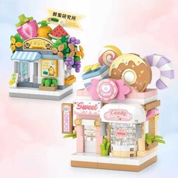 Kitchens Play Food Loz Mini Block Cute Cat New Creative Owl Street View Cafe Assembly City DIY Education Boys and Girls Childrens Toys S24516