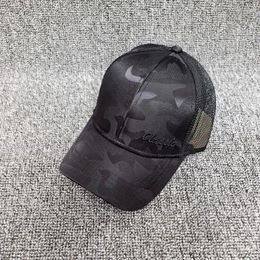Ball Caps Summer Hat Hard Top Non-Collapse Breathable Mesh Baseball Cap Sun Protection Pattern Peaked Big Head Casual Fashion Simple
