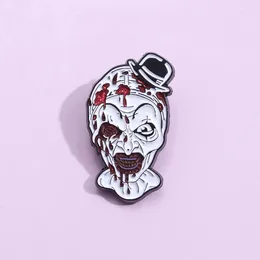 Brooches Horror Movie Character Clown Enamel Pin Halloween Decoration Lapel Badge For Clothes Backpack Punk Gothic Jewellery Pins