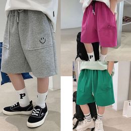 Children Shorts Casual Loose Pants for Kids Candy Color Boys Trousers Teenager Sports Joggers Baby Shool Clothing L2405