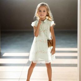 Girl's Dresses Dresses For Girls Lace Floral Dress For Kids Girl Chinese Style Dress For Kids Summer Clothes Girl 6 8 10 12 14