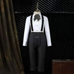 Boys Wedding Kids Luxurious Double-Breasted Birthday Suit Children Photograph Tuxedo Dress Child Performance Show Costume