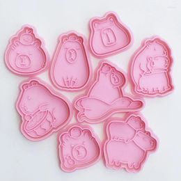 Baking Moulds Cartoon Capybara Cookie Cutter And Stamps Cute Animal Fondant Biscuit Moulds Cake Decoration Fun Accessories For Bakers