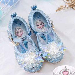 Princess Crystal New Girls Single Frozen Sophia Rhinestones Performance Party Shoes L2405 L2405