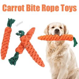 Kitchens Play Food Carrot dog biting rope pet dog toy cat dog chewing toy safe and durable woven biting rope dog cleaning teeth cotton rope S24516