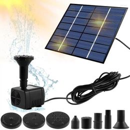 Garden Decorations Solar Fountain Pump With 6Nozzles Powered Floating Water Pumps Accessories For Pool