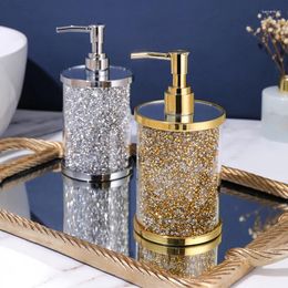 Liquid Soap Dispenser Light Luxury Broken Diamond Dispensers Bathroom High-grade Hand Sanitizer Plastic Bottle