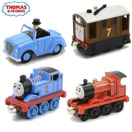 Diecast Model Cars 1 43 Thomas and Friends Metal Die Cast Magnetic Train Toy Car Emily Toby Ms. Rail Train Model Toy Childrens Christmas Gift WX
