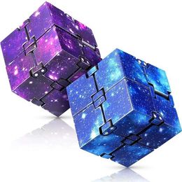 Decompression Toy Infinite Cube Flip Adhd Toy Anxiety Toy Finger Tip Game Puzzle Anti Pressure Magic Finger Autism Hand Gift for Children B240515