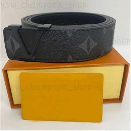 Designer Belts Mens louisvuiotton Belt 3.0cm Width Metal letter buckle leather louiseities belt Classic plaid letter print brown leather belts with box 848