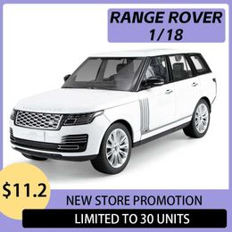 Diecast Model Cars 1 18 Land Rover Range Rover SUV Pull Back Casting Metal Car Sound Model Car Toy Boys Series Integrated Hot Wheels Fast and Angry WX