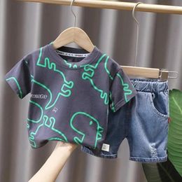 Clothing Sets Summer Baby Girls Clothes Suit Children Boys Fashion Cartoon T-Shirt Shorts 2Pcs/Sets Toddler Casual Costume Kids Tracksuits