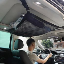 Storage Bags SUV Car Ceiling Net Pocket Roof Bag Interior Cargo Breathable Mesh Auto Stowing Tidying Accessories