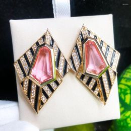 Dangle Earrings Soramoore Luxury Fashion For Women Wedding Cubic Zircon Crystal CZ High Quality Jewellery Super Gift