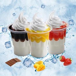 Decorative Flowers 1PCS Simulation Of Sundae Ice Cream Cone Food Model Commercial Fruit-flavored Cup Dessert Window Decoration Display