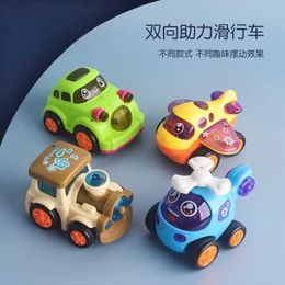 Diecast Model Cars Childrens cartoon toy car plug-in train parent child interactive toy car baby education model toy car WX