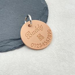 Dog Tag Customized Silicone Pet Anti-lost ID Cat Engraved Name Phone Number Custom Pendant Puppy Collars Accessories