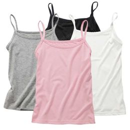 Vest Girls Childrens Top Camissole Youth Girls Tank Top undertröja Youth Girls Crop Top Single Childrens kläder 2/6/8/10/12/16L2405