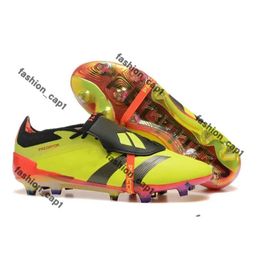 preditor elite boots Quality Football Boots Anniversary 24 Elite Tongue Fold Laceless FG Mens Soccer Cleats Comfortable Training Leather predetor elite cleats 326