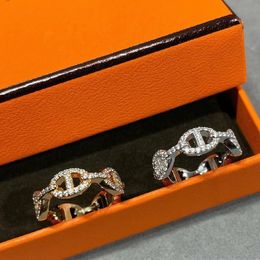 Designer Luxury Ring Women's Gold Ring 18K Gold Plated Women's Men's Wedding Ring Diamond Ring Titanium Silver Ring Rose Gold Anniversary Gift Jewellery Ring