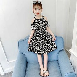 Girl's Dresses Dress Girl Floral Pattern Girls Summer Dress Casual Style Dress For Kids Big Childrens Clothing 6 8 10 12 14