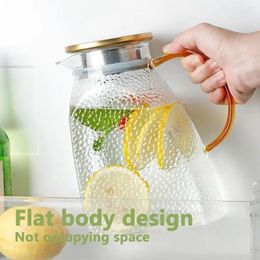 Water Bottles Glass Kettle With Lid 63 Oz Cold Drink Spout And Handle Stainless Steel Juice Tea