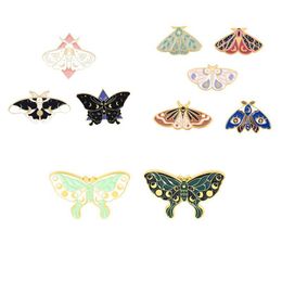 Pins, Brooches Vintage Butterfly Enamel Pin For Women Fashion Dress Coat Shirt Demin Metal Funny Brooch Pins Badges Promotion Gift 20 Dhl0U