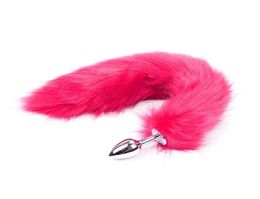 Artificial Wool Enchanting Naughty Fox Tail Cosplay Metal Anal Sex Toys for Couple Flirting Sex Butt Plug244P2130835