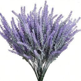 Decorative Flowers Artificial Plastic Flower Lavender Multicolor Vases For Home Decor Wedding Bride Holding Material Household Products