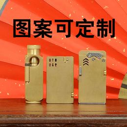 Brass Copper Flamido High-end Pure Brass Irregular Kerosene Collectible Manual Lighter