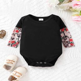 Rompers Summer baby mens tight fitting clothing fashionable newborn Rompe fake two tattoo sleeves cotton comfortable baby tight fitting clothing one pieceL2L2405