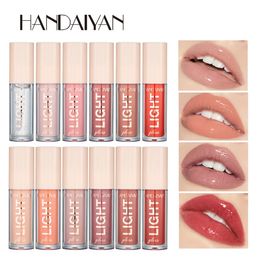 Handaiyans 12 Segment Moisturizing lipstick Pearl lipstick Mirror lipstick Liquid Latex Glass Gloss lipstick 240507