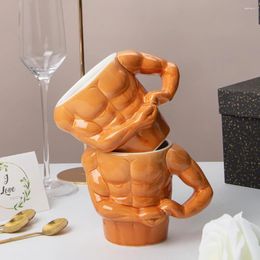 Mugs Interesting Creative Muscle Man Mug Ceramic Coffee Cup Fruit Juice Water Milk Home Decoration Drinkware Novelty Gift