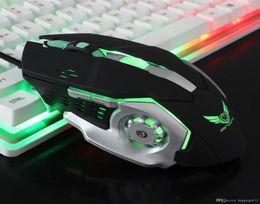 Top sell U386 Mechanical Mice Professional Wired Gaming Mouse 6 Button 5500 DPI Mice Colorful LED Optical USB Computer Mouse Gamer1292610