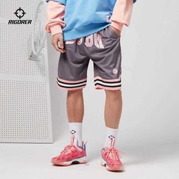 Men's Shorts RIGORER Cuban Basketball Shorts Mens Loose Embroidered American Five Point Train Quick Drying Basketball Shorts J240510